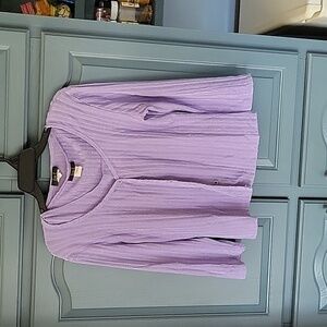 2pc vintage cardigan and top. Stretchy lilac color like 1st pics